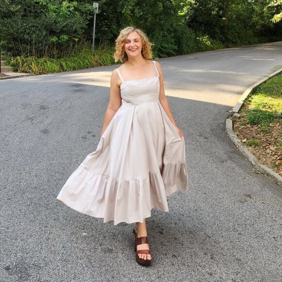 Mare x Anthropologie Tan Dress | Size M - Picture 1 of 4